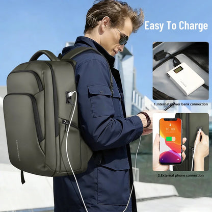 Waterproof Laptop Backpack 17.3 Inch – Men's Business Travel Bag
