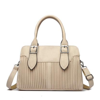 Large Capacity Soft Leather Women's Tote Bag – 3-Layer Luxury Handbag