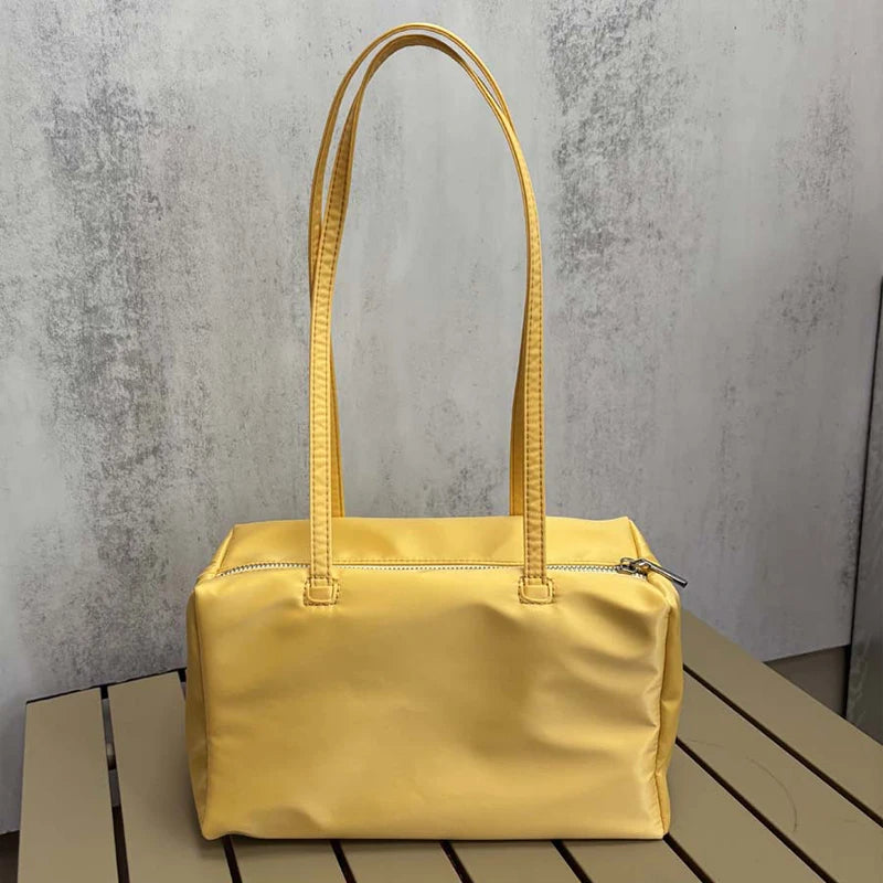 Polka Dot Shoulder Bag – Lightweight Nylon Handbag for Women