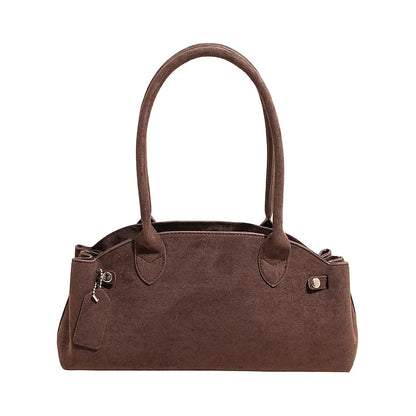 PU Suede Underarm Shoulder Bag – Women's Luxury Top-Handle Tote