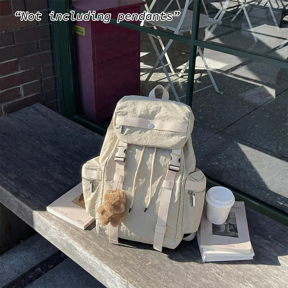 Minimalist Multi-Pocket Backpack with Flip Flap – Large Capacity