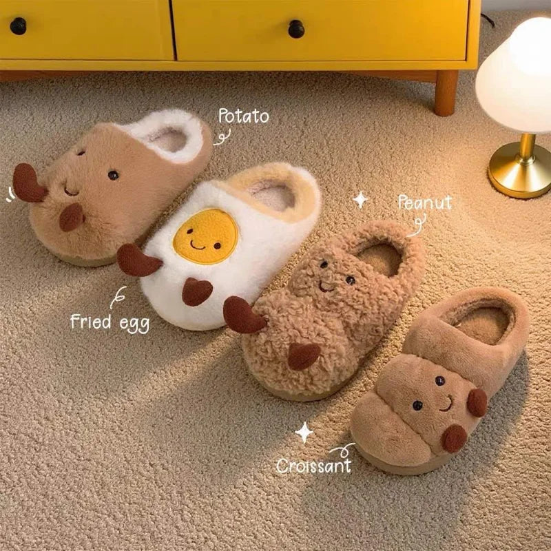 Cute Novelty Home Slippers – Dachshund, Croissant & Food Designs