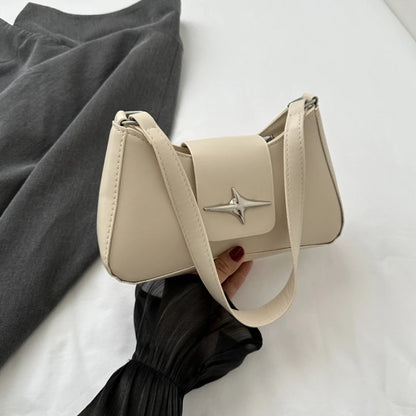 Y2K Glossy PU Leather Shoulder Bag for Women – Small Luxury Underarm Purse