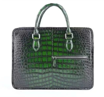 Men's Genuine Crocodile Leather Briefcase