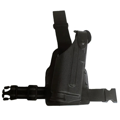 Tactical Drop Leg Holster – Right Hand Pistol Holster with Flashlight Mount