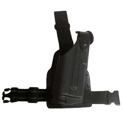 Tactical Drop Leg Holster – Right Hand Pistol Holster with Flashlight Mount
