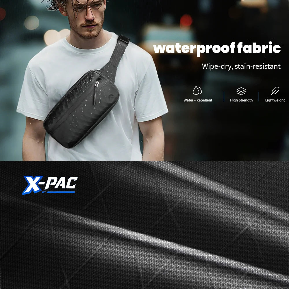 Men's Waterproof Sling Bag X-Pac Fabric – Ultralight Crossbody Fanny Pack