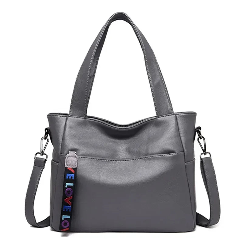 Women's Leather Tote Bag – Luxury Top Handle Shoulder Bag