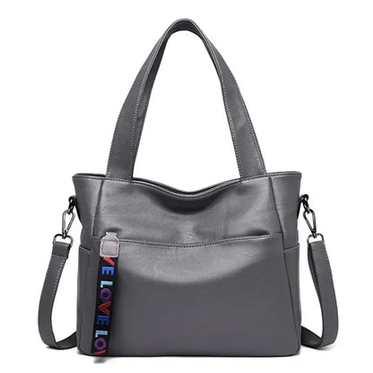 Women's Leather Tote Bag – Luxury Top Handle Shoulder Bag