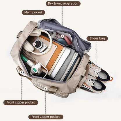 Women's Travel Duffle Bag – Multifunctional Gym & Weekender Backpack