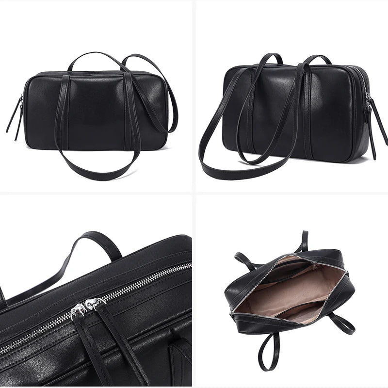 Women's Genuine Cowhide Leather Shoulder Bag