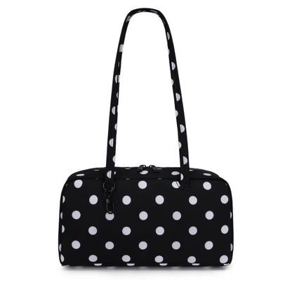 Nylon Shoulder Bag – Polka Dot & Leopard Print Tote for Women