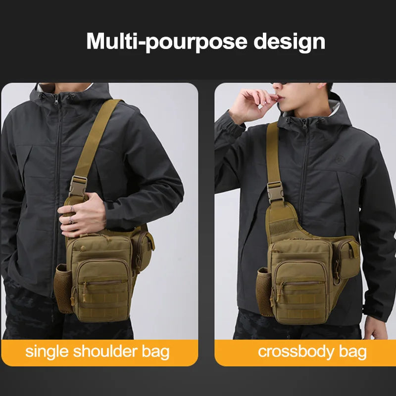 Tactical MOLLE Crossbody Chest Bag – Outdoor Hiking & Camping Sling Pack