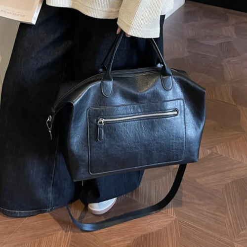 Large Capacity Women's Tote Bag – Leather Shoulder Commuter Bag