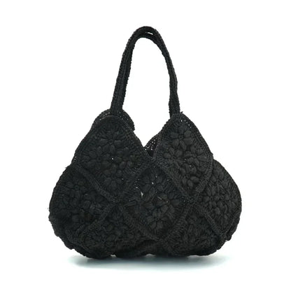 Straw Woven Tote Bag – 3D Floral Large Capacity Summer Handbag