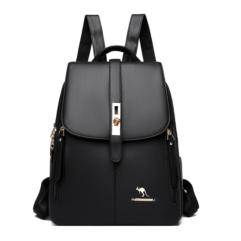 Women's Leather Backpack – Vintage Casual Daypack & School Bag