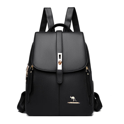 Women's Leather Backpack – Vintage Casual Daypack & School Bag