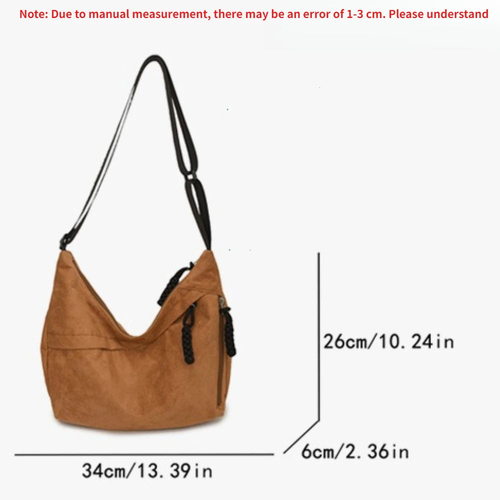 Retro Hobo Bag for Women – Large Capacity Soft Shoulder Handbag