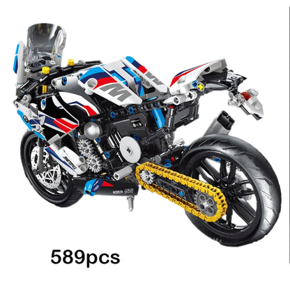 Motorcycle Building Blocks Set – 431pcs Chopper MOC Model Toy