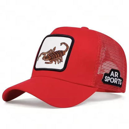 Cute Animal Embroidery Trucker Cap – Mesh Baseball Hat