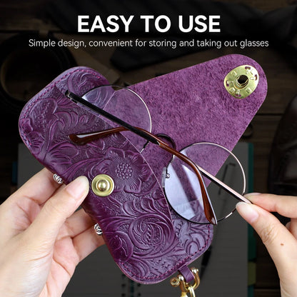 Handmade Genuine Leather Glasses Case – Soft Pouch for Sunglasses & Reading Glasses