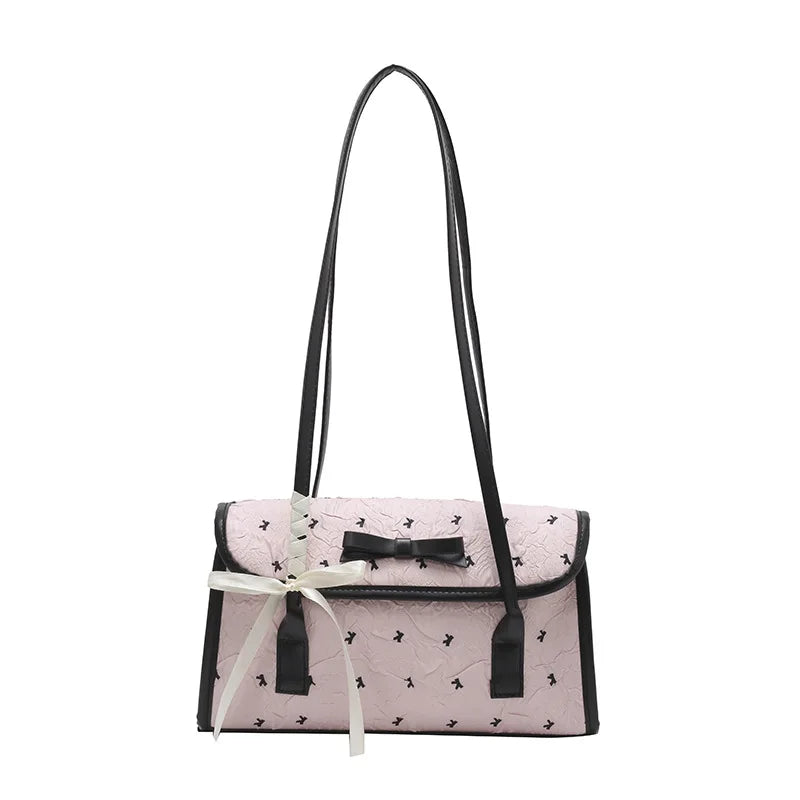 Bow Shoulder Bag – Women's Large Capacity Korean Handbag