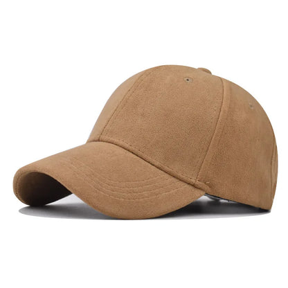 Suede Baseball Cap – Unisex Snapback Hat for Men & Women