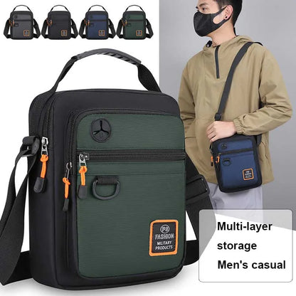 Men's Nylon Crossbody Shoulder Bag – Compact Messenger Bag