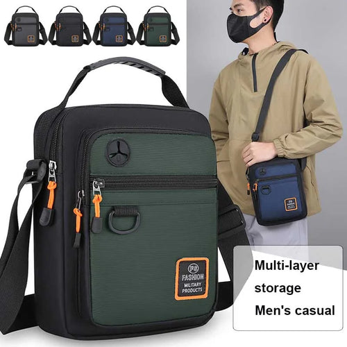 Men's Nylon Crossbody Shoulder Bag – Compact Messenger Bag