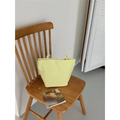 Nylon Bucket Tote Bag for Women – Casual Shoulder Handbag