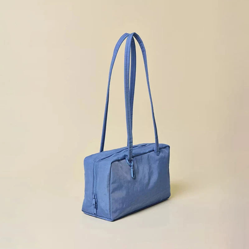 Polka Dot Shoulder Bag – Lightweight Nylon Handbag for Women