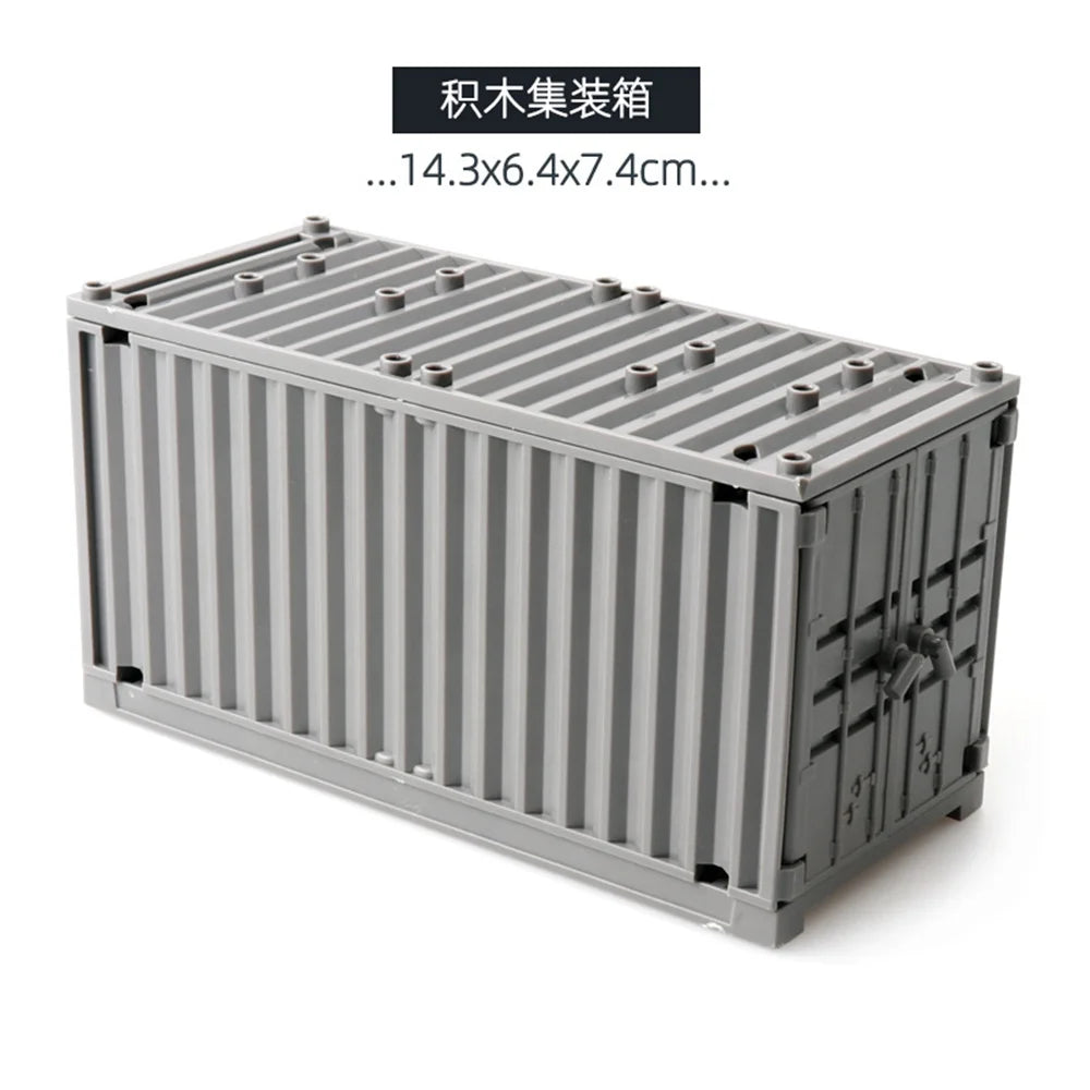 Military Base Container Building Blocks Set with Soldiers & Weapons
