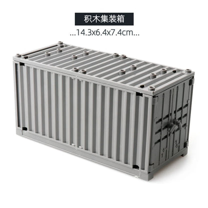 Military Base Container Building Blocks Set with Soldiers & Weapons