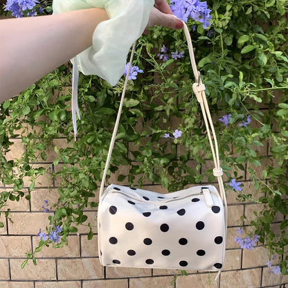 Polka Dot Pillow Bag – Korean Casual Crossbody Handbag