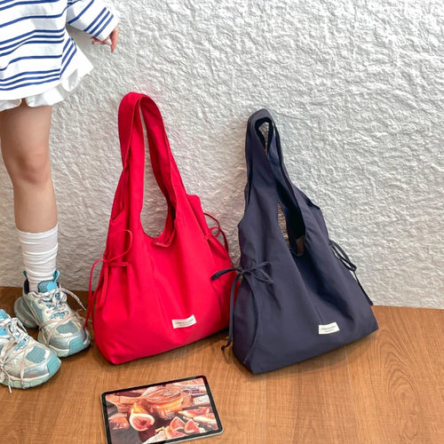 Large Capacity Tote Shoulder Bag – Casual Nylon Handbag for Women