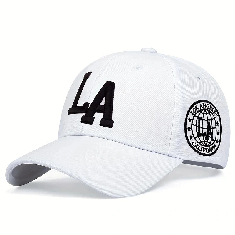 LA Rose Embroidery Baseball Cap – Adjustable Snapback Hat for Men & Women