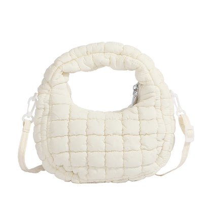 Quilted Puffer Shoulder Bag for Women – Lightweight Crossbody Handbag