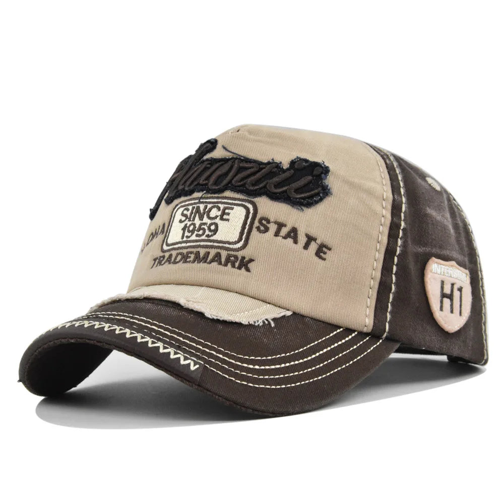 Washed Baseball Cap Vintage Embroidery Hip-Hop Hat Unisex