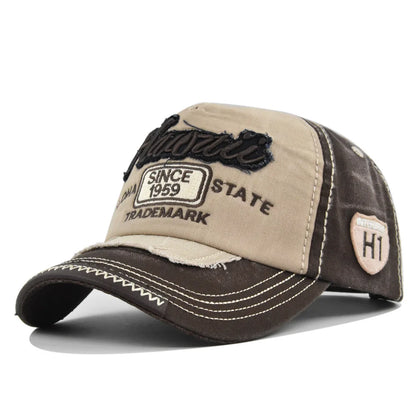 Washed Baseball Cap Vintage Embroidery Hip-Hop Hat Unisex