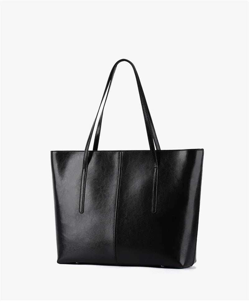 Large Capacity Vintage Leather Tote Bag for Women