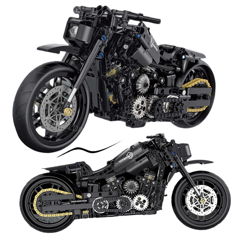 Motorcycle Building Block Set – 586 PCS Technical Brick Model Kit