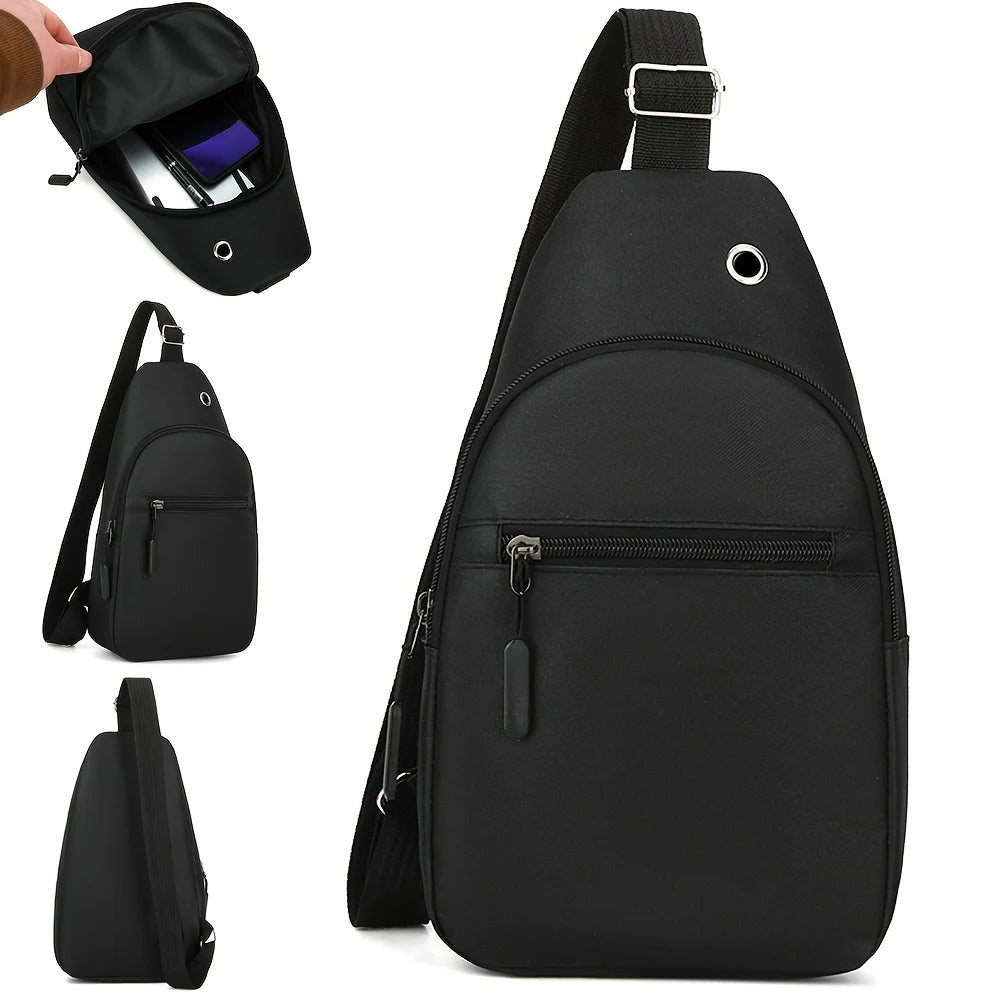 Crossbody Sling Bag – Oxford Cloth Multi-Pocket Chest Pack