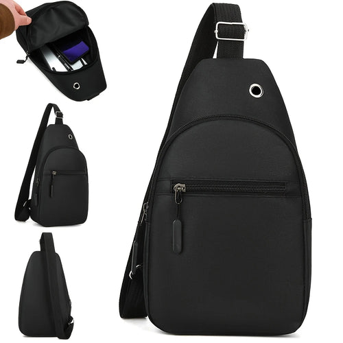 Crossbody Sling Bag – Oxford Cloth Multi-Pocket Chest Pack