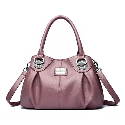 Soft Leather Crossbody Tote Bag – Women's Luxury 3-Layer Handbag