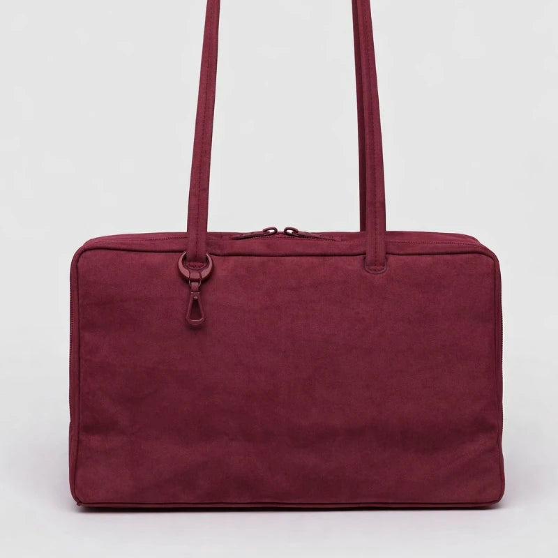 Large Capacity Square Shoulder Bag Nylon Canvas for Travel & Daily Use