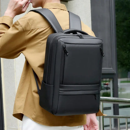 Men's Business Laptop Backpack with USB Charging Port