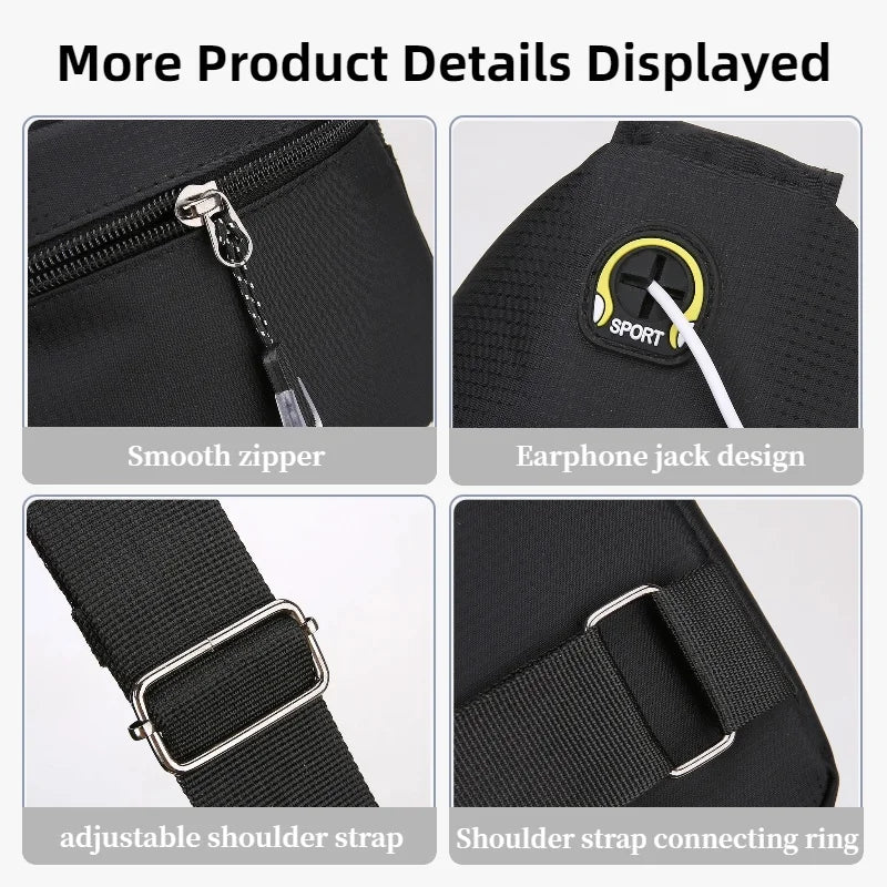 Men's Sling Bag – Multi-Pocket Lightweight Chest Pack