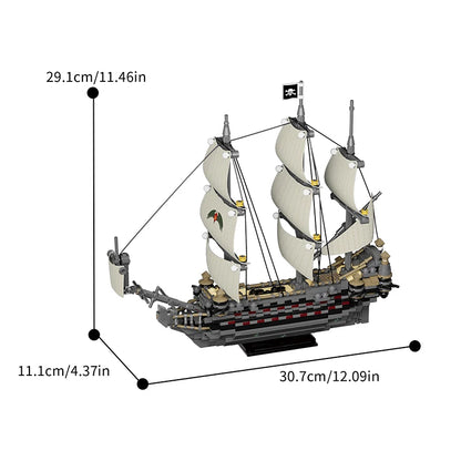 Ghost Mary Pirate Ship MOC Building Blocks Set – 1000 Pcs