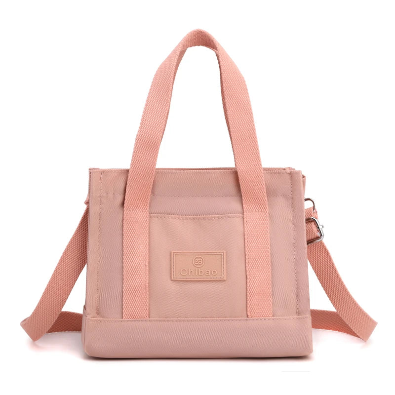 Simple Fashion Shoulder Bags For Women 2022 New Handbags Waterproof Nylon Canvas Tote Bag With Pockets Crossbody Lunch Bag Bolso