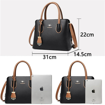 Leather Luxury Tote Bag Women Large Capacity Crossbody